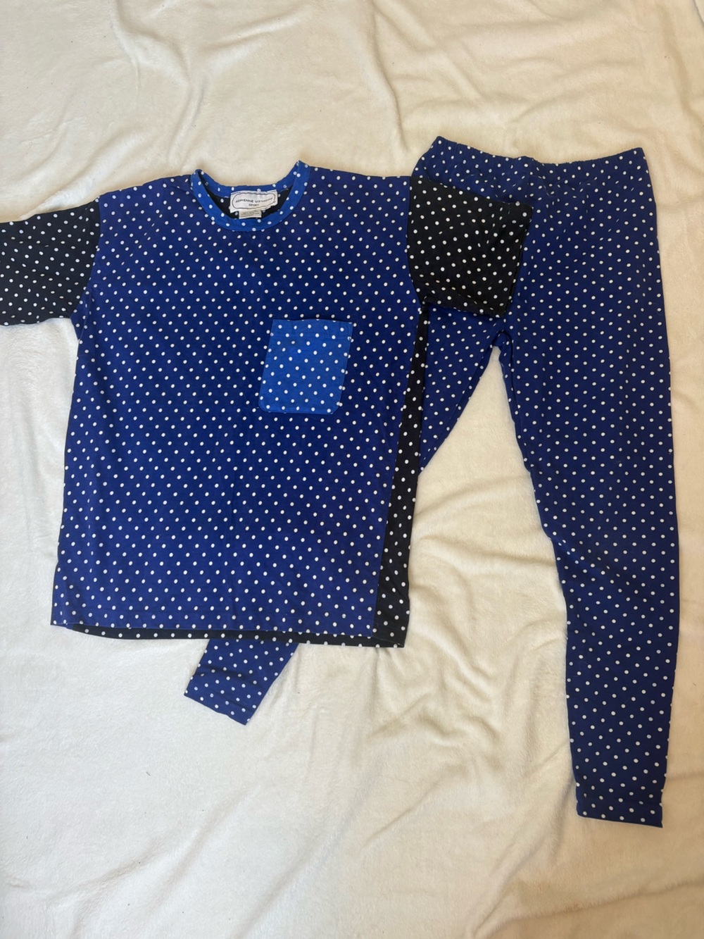 Vintage polka dot legging and shirt set